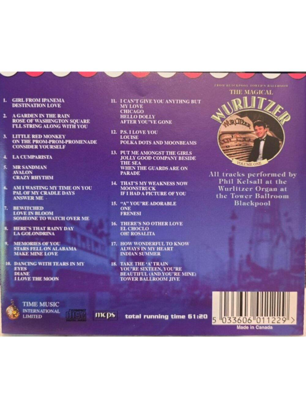 Magical Wurlitzer Vol 1 By Phil Kelsall From Blackpool Tower Ballroom 38116cd - Picture 2 of 2